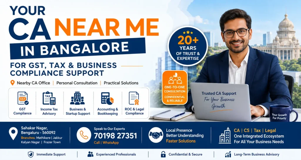 Your CA Near Me in Bangalore for GST, Tax & Business Compliance Support 4 CA Near Me Bangalore