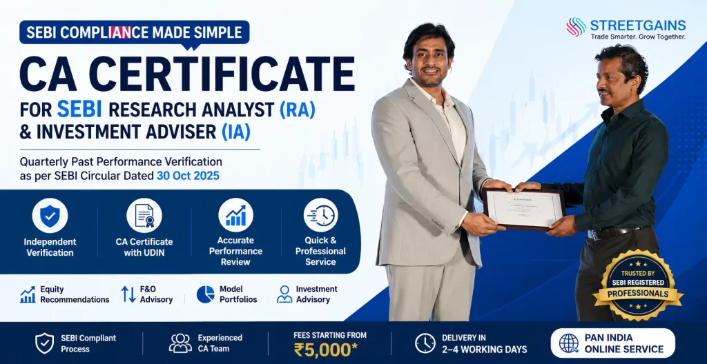 CA Certificate for SEBI Research Analyst (RA) & Investment Adviser (IA) | Quarterly Performance Verification 16 CA certificate for SEBI Research Analyst