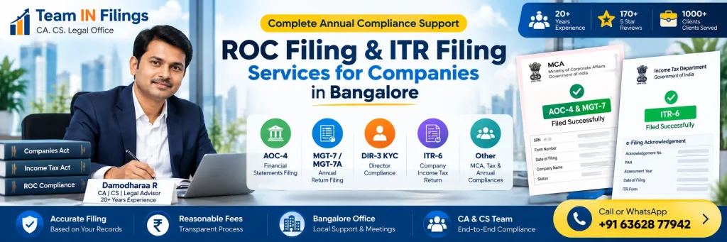 Roc Filing & ITR Filing